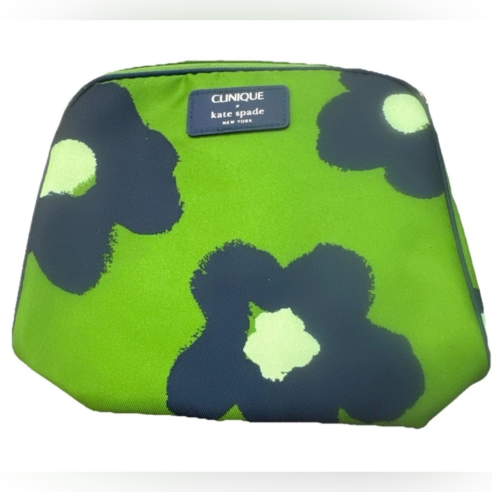 Clinique x Kate Spade Makeup Bag green navy